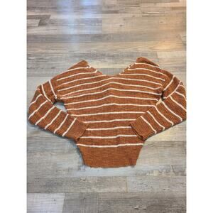 Love tree medium women's knit sweater with tie knot back